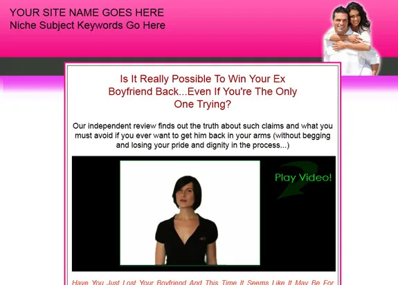 📚 Get Your Boyfriend Back Presell Template PLR Graphics – Free PLR eBook