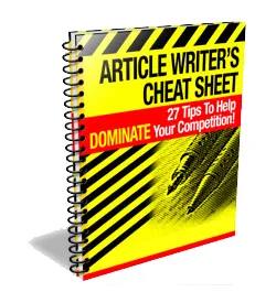 ⭐ Article Writer’s Cheat Sheet Private Label License eBook – PLR & MRR Product